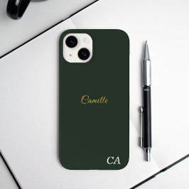Funda Para iPhone 14 De Case-Mate Estuche de teléfono con monograma verde estilo Gol