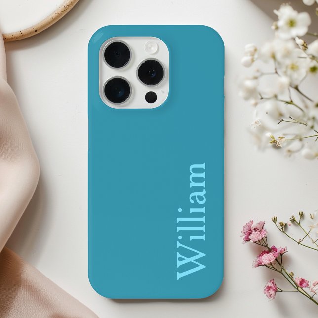 Funda De Case-Mate Para iPhone Estuche de teléfono con nombre azul personalizado (Subido por el creador)