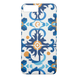 Funda Para iPhone 8 Plus/7 Plus Estuche de teléfono con patrón azul y marrón