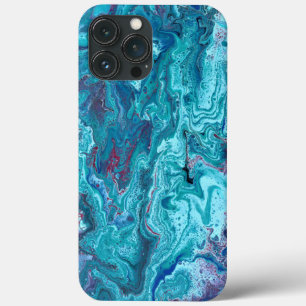 Funda Para iPhone 13 Pro Max Estuche de teléfono con resumen de acrílico azul p