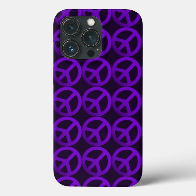 Funda De Case-Mate Para iPhone Estuche de teléfono con signo de paz púrpura (Reverso )