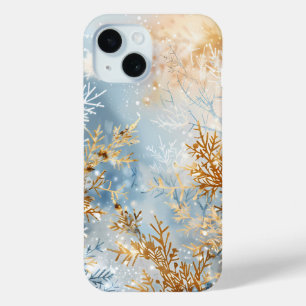 Funda Para iPhone 15 Estuche de teléfono con sueño de oro escarchado