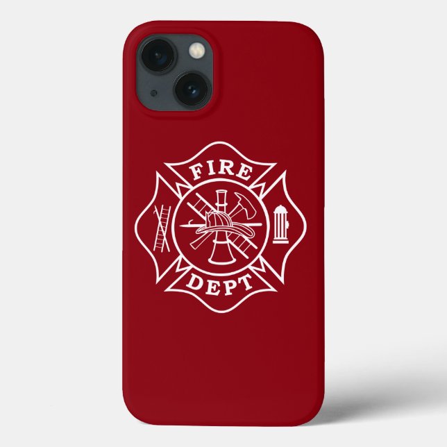 Funda De Case-Mate Para iPhone Estuche de teléfono cruzado maltés para bomberos (Reverso)