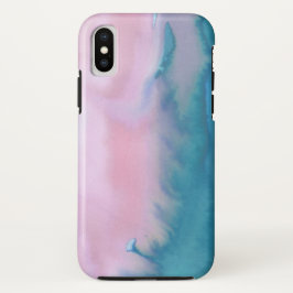 Funda Para iPhone X Estuche de teléfono de acuarela abstracta verde az