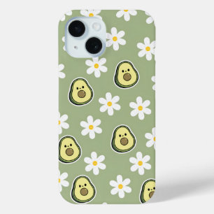 Funda Para iPhone 15 Estuche de teléfono de aguacate