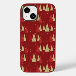 Funda Para iPhone 14 De Case-Mate Estuche de teléfono de árboles de Navidad