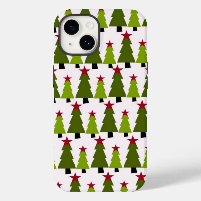 Funda De Case-Mate Para iPhone Estuche de teléfono de árboles de Navidad (Reverso )