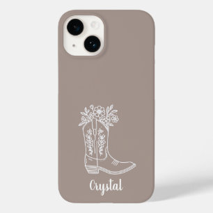 Funda Para iPhone 14 De Case-Mate Estuche de teléfono de arranque de Cowgirl de país
