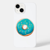 Estuche de teléfono de donut blanco
