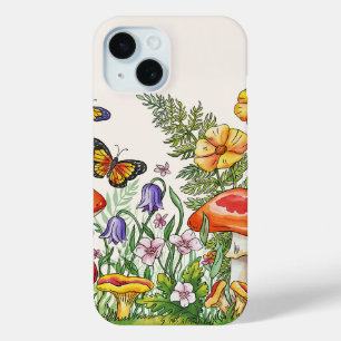 Funda Para iPhone 15 Estuche de teléfono de flores de verano