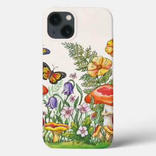Funda Para iPhone 13 Estuche de teléfono de flores de verano