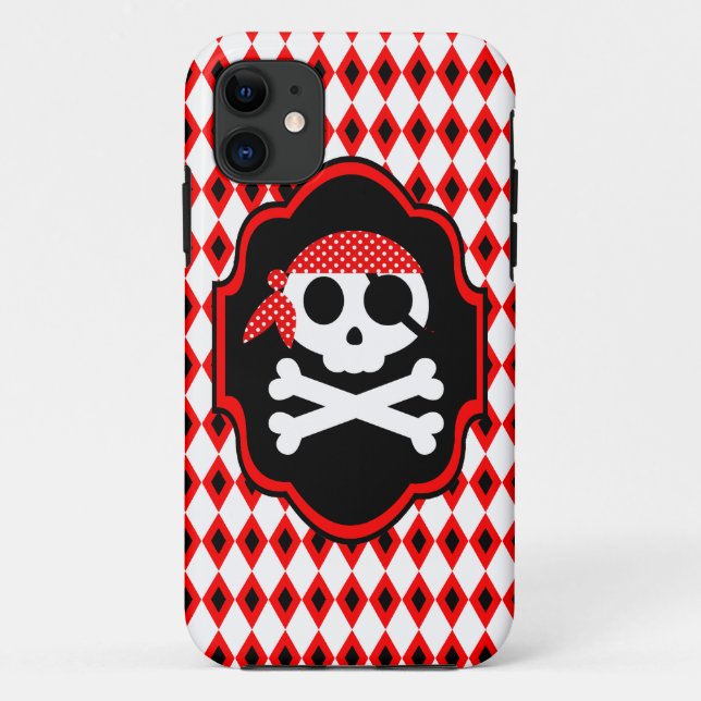 Funda De Case-Mate Para iPhone Estuche de teléfono de Gótico pirata Red Halloween (Reverso)