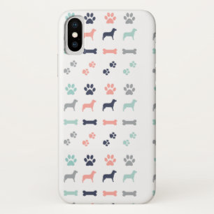 Funda Para iPhone X Estuche de teléfono de impresión de perros