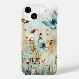 Funda Para iPhone 14 De Case-Mate Estuche de teléfono de jardín de mariposa de color