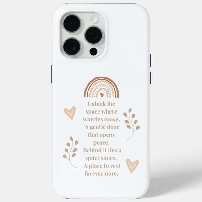 Funda De Case-Mate Para iPhone Estuche de teléfono de llave para serenidad - Poem (Reverso )