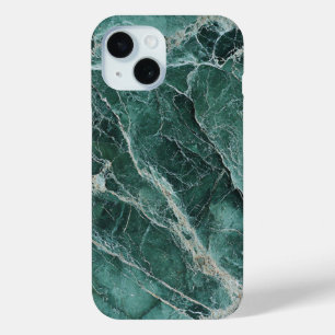 Funda Para iPhone 15 Estuche de teléfono de mármol verde de lujo