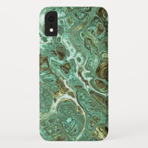 Funda Para iPhone XR Estuche De Teléfono De Mate De Swirl Verde azulado