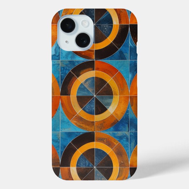 Funda De Case-Mate Para iPhone Estuche de teléfono de negrita retro para circulos (Reverso )