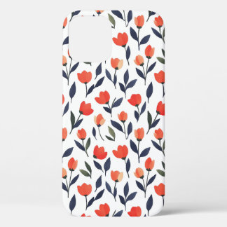 Funda Para iPhone 12 Pro estuche de teléfono de patrón floral de iphone
