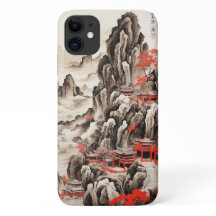 Estuche de teléfono de pintura de tinta japonesa -