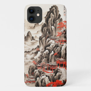 Funda Para iPhone 11 Estuche de teléfono de pintura de tinta japonesa -
