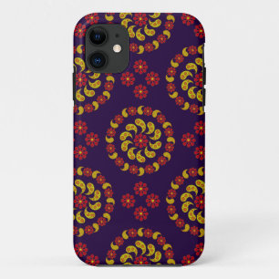 Funda Para iPhone 11 Estuche De Teléfono De Pisleys Amarillos Rojos Y P