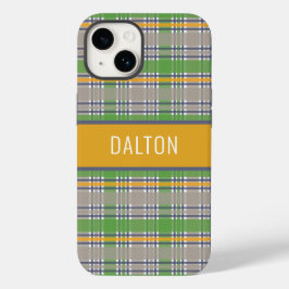 Funda Para iPhone 14 De Case-Mate Estuche de teléfono de Plaid de Madras Personaliza