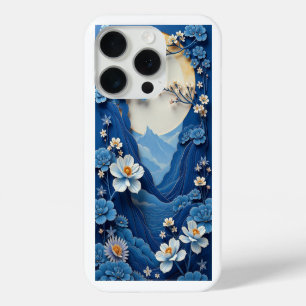 Funda Para iPhone 15 Pro Estuche de teléfono de porcelana azul y blanca - C