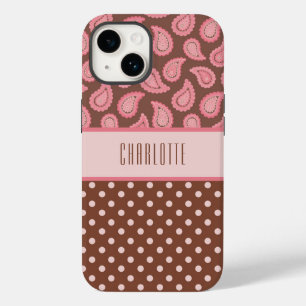 Funda Para iPhone 14 De Case-Mate Estuche de teléfono de puntos rosados y rosados pe