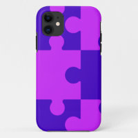 Estuche de teléfono de rompecabezas magenta