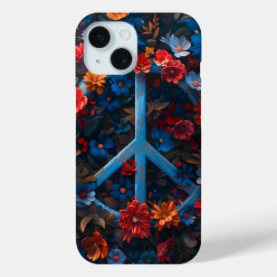 Funda Para iPhone 15 Estuche de teléfono de simbolismo de paz floral de