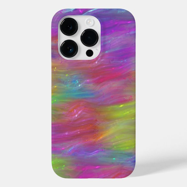 Funda De Case-Mate Para iPhone Estuche de teléfono de vidrio arcoiris fundido (Reverso )
