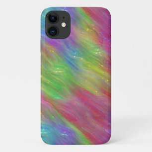 Funda Para iPhone 11 Estuche de teléfono de vidrio arcoiris fundido