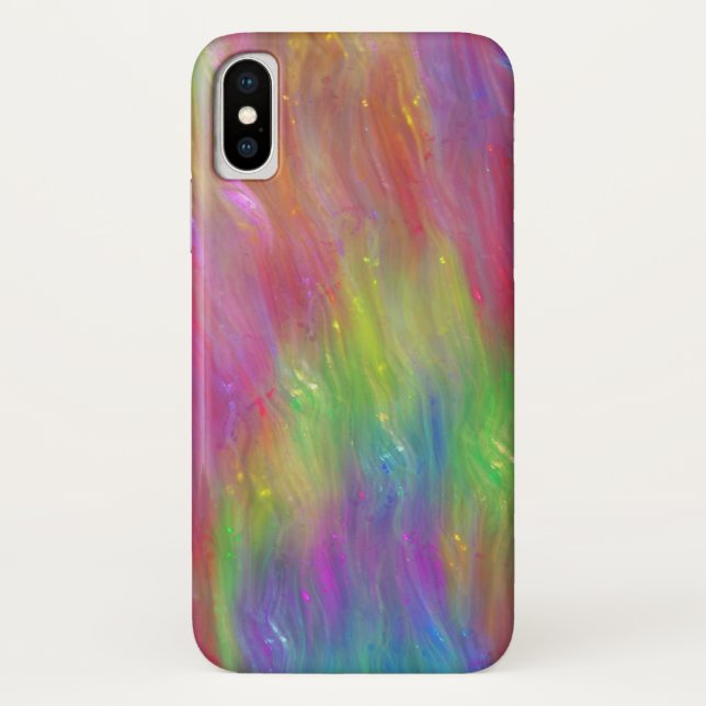 Funda De Case-Mate Para iPhone Estuche de teléfono de vidrio arcoiris fundido (Reverso)