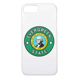 Funda Para iPhone 8/7 Estuche de teléfono del estado Evergreen de Washin
