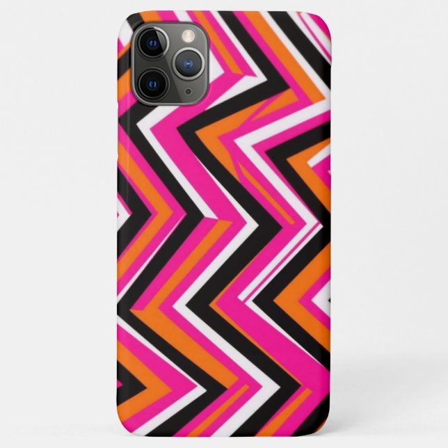 Funda De Case-Mate Para iPhone Estuche de teléfono del patrón de zigzag vibrante (Reverso)