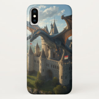 Funda Para iPhone X Estuche de teléfono Epic Dragon Castle Fantasy