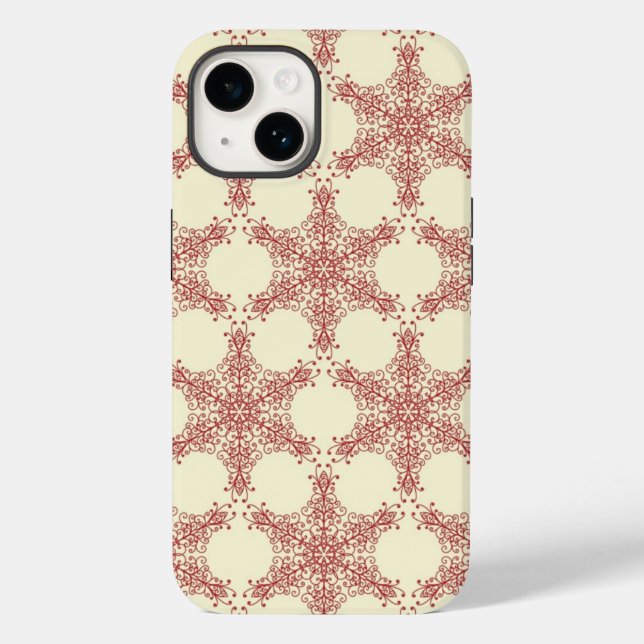 Funda De Case-Mate Para iPhone Estuche de teléfono Fancy Snowflakes (Reverso )
