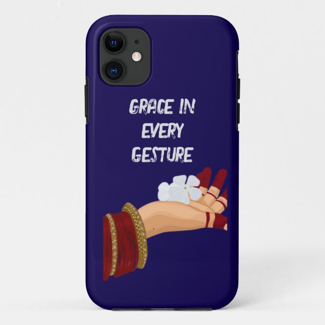 Funda De Case-Mate Para iPhone Estuche de teléfono floral artesanal (Reverso)