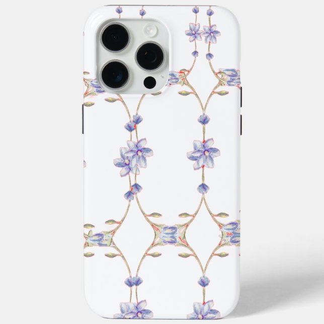 Funda De Case-Mate Para iPhone Estuche de teléfono floral blanca (Reverso )