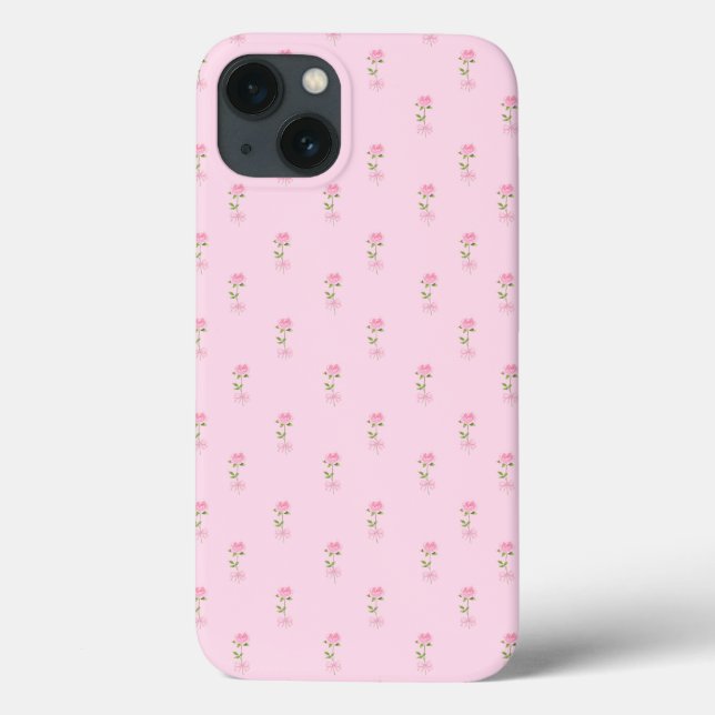 Funda De Case-Mate Para iPhone Estuche de teléfono floral de arcos rosados (Reverso)