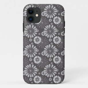 Funda Para iPhone 11 estuche de teléfono floral gris