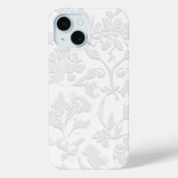 Estuche de teléfono Grabado en relieve floral clás