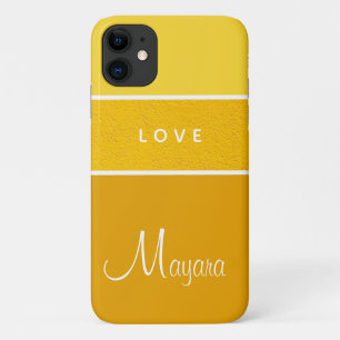 Funda Para iPhone 11 Estuche de teléfono gradiente amarillo brillante p