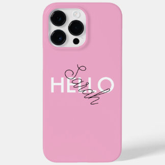 Funda Para iPhone 14 Pro Max De Case-Mate Estuche de teléfono "Hello" rosa personalizado con