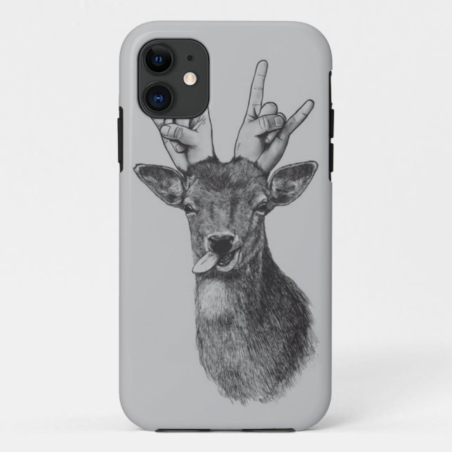 Funda De Case-Mate Para iPhone Estuche de teléfono ilustrado con Punk de ciervo (Reverso)
