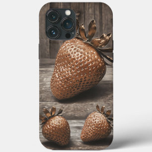 Funda Para iPhone 13 Pro Max Estuche de teléfono magnético Rustic Strawberry