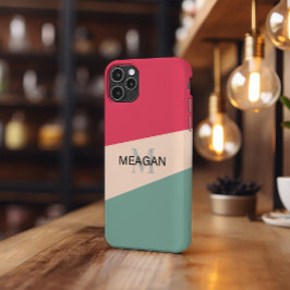 Funda Para iPhone 13 Pro Estuche de teléfono, nombre de monograma personali