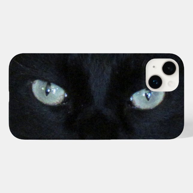 Funda De Case-Mate Para iPhone Estuche de teléfono - Ojos de gato negro (Reverso  (Hotizontal))