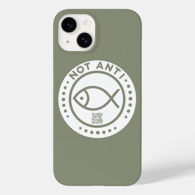Funda De Case-Mate Para iPhone Estuche de teléfono Olive green NotAntiFish (Reverso )
